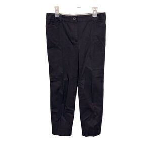 Talbots | Women’s Black Cropped Cotton Casual Dress Pants Size 10 Slim Fit